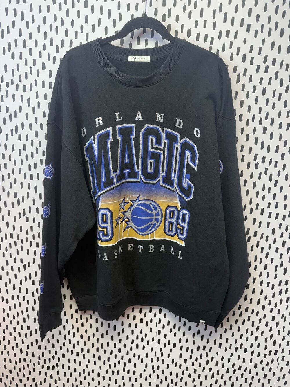 ‘47 Orlando Magic NBA Graphic black crew Sweatshirt Mens XL NWT
